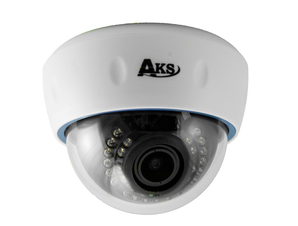 Видеокамера AKS-7201 V  AHD (Base) 2,8-12мм, 1 Мп, купол.внутр. ИК диоды
