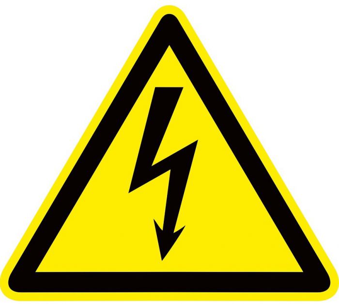 W08 Знак: "Опасность  поражения электрическим током"