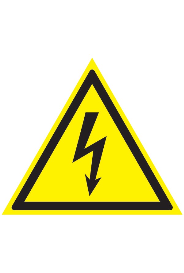 Знак  W08  Опастность поражения электрическим током 