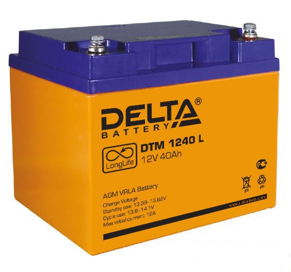 Аккумулятор Delta DTM 1240 L (40 А/ч 12V)