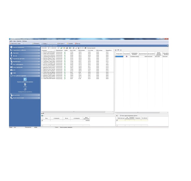 PERCo-SM07-Програмный модуль Учет рабочего времени
